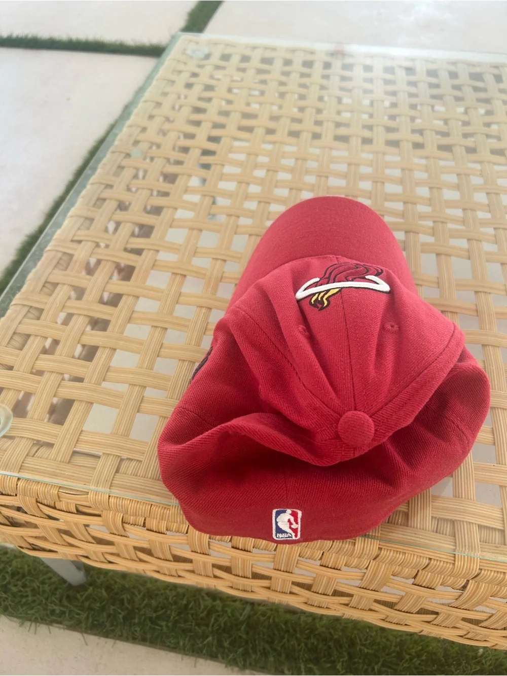 NBA Red Miami Heat Embroidered Logo Hat